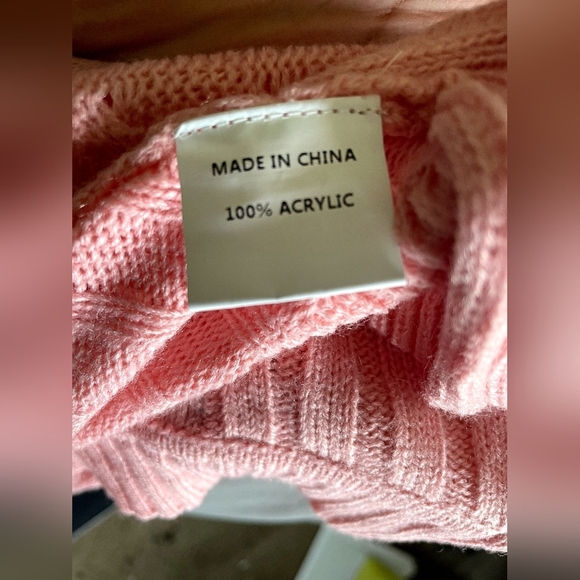 SHEIN Curve | Simplee Mock Neck Ruffle Hem Sweater Dress | Pink | 1XL | NWOT - Picture 10 of 11